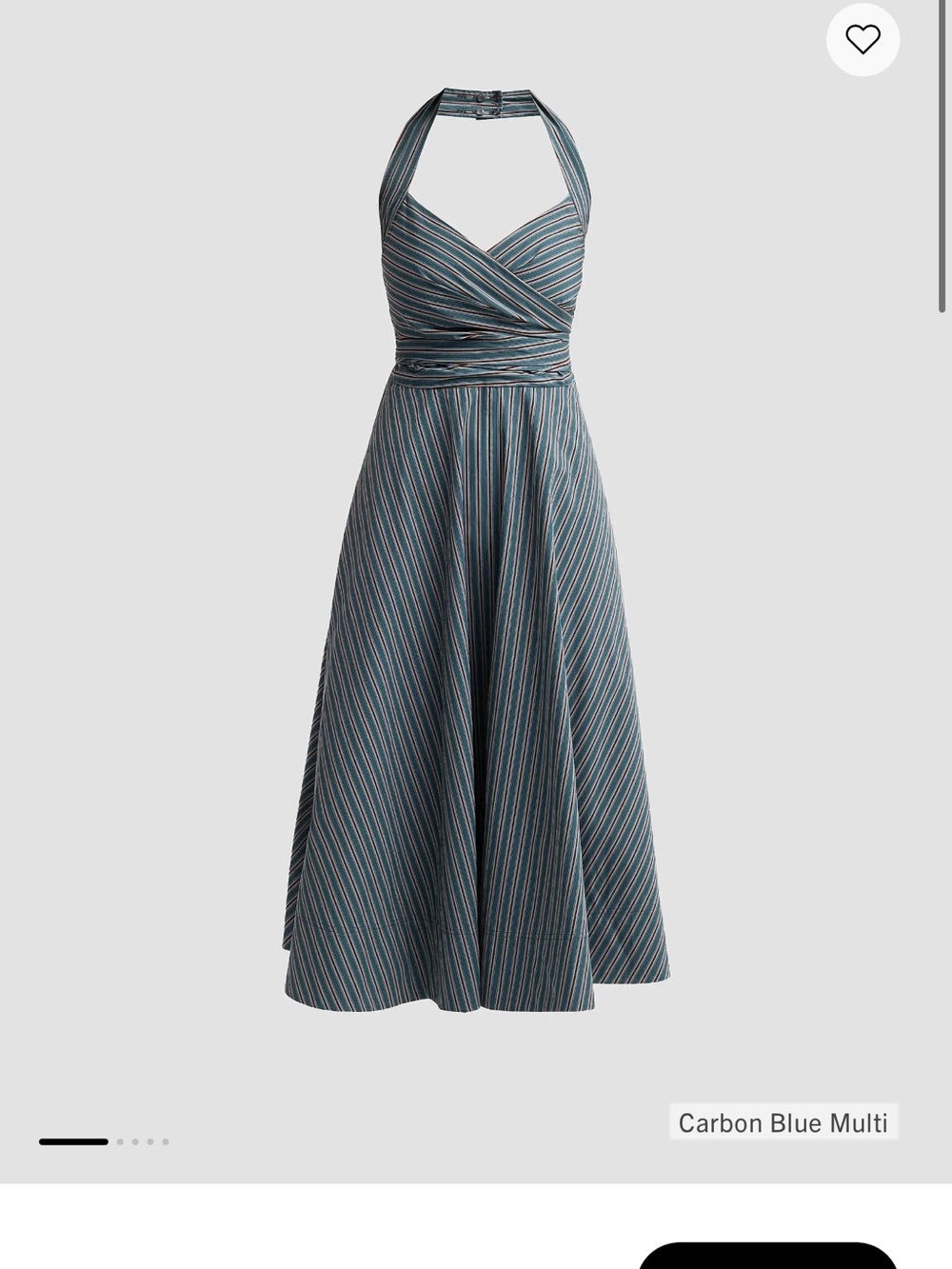 ALC Magnolia Striped Cotton A-Line Midi Dress size 2
